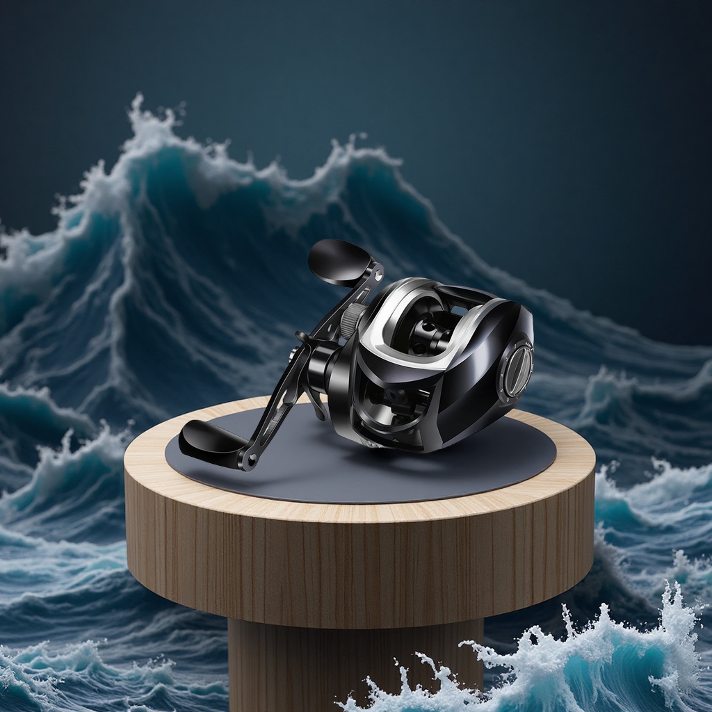 跨境外贸全金属水滴轮远投防炸线桥筏钓轮超轻微物路亚鱼轮渔轮运动户外垂钓用品