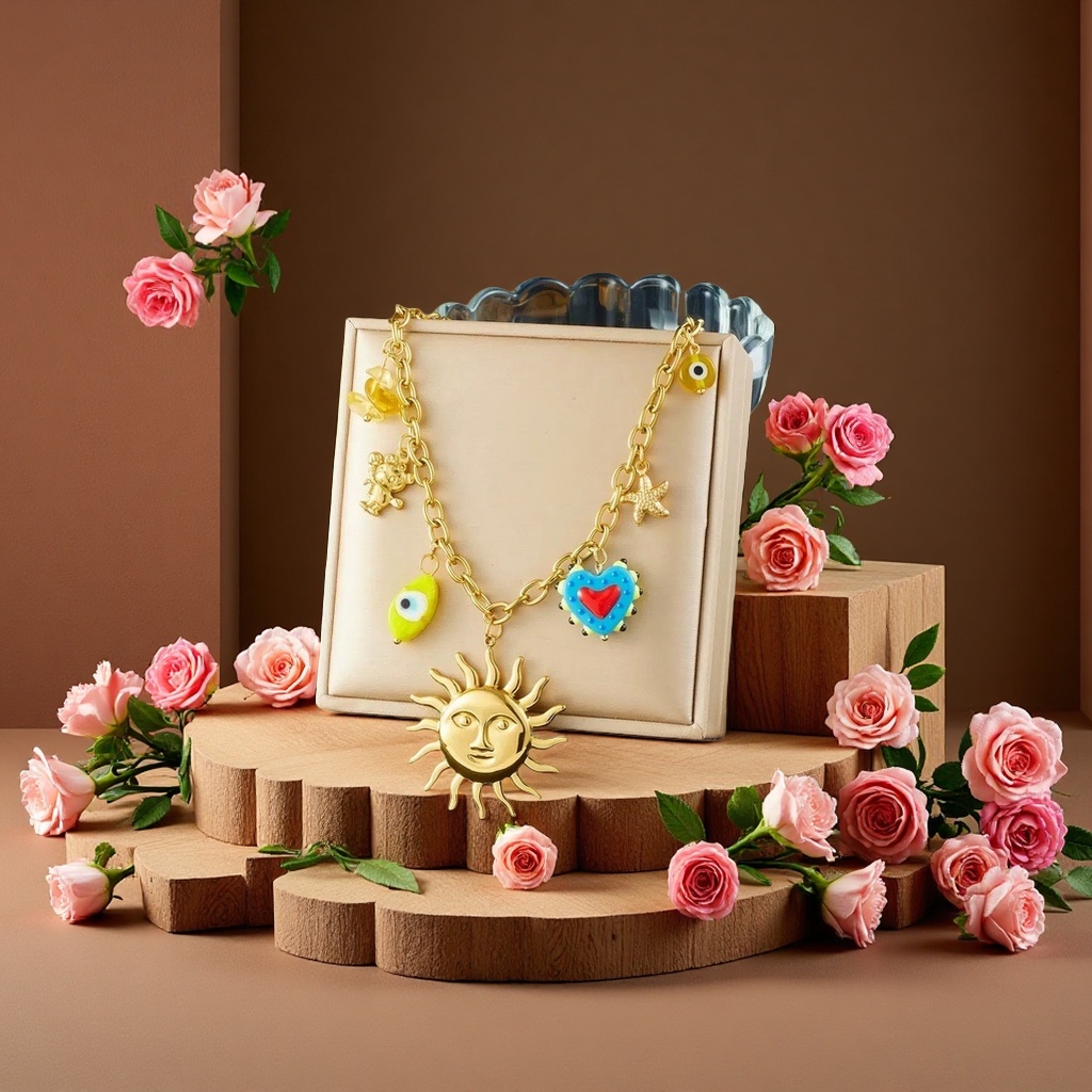 太阳花项链高清屏幕截图精美饰品时尚项链女款简约百搭送礼品