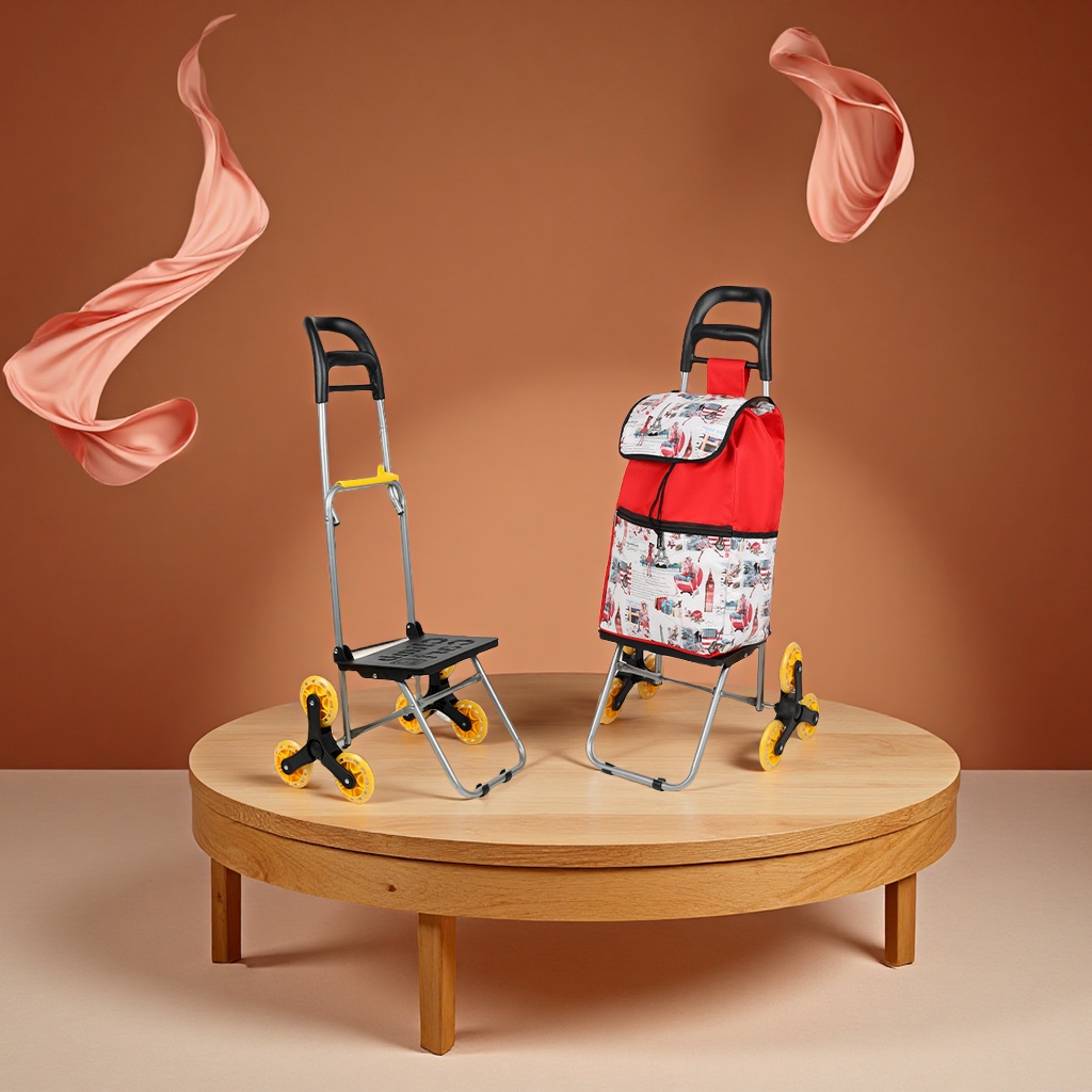 便携折叠购物车手推车家用爬楼轻便拉车行李车多功能收纳防尘日用百货