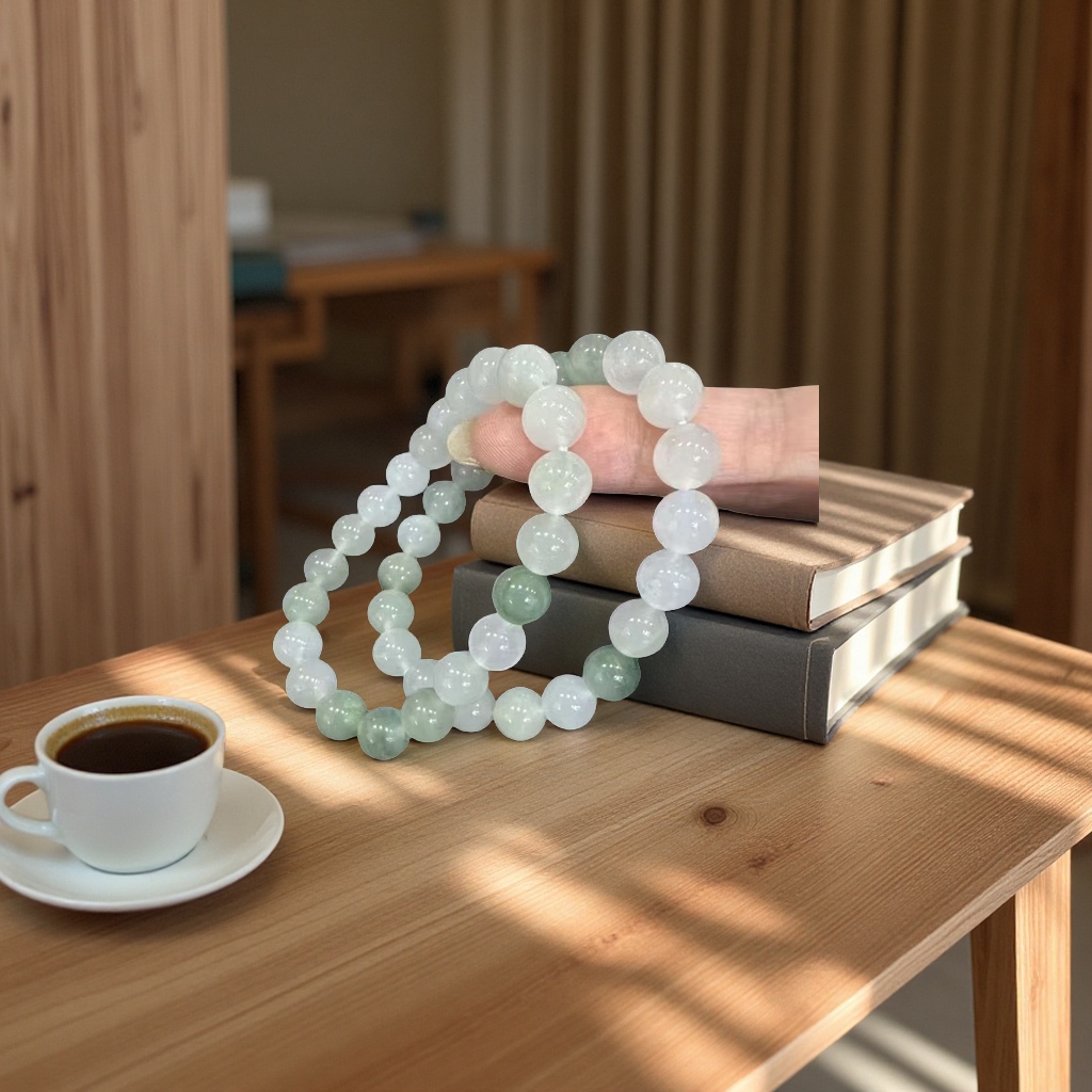 Tianshan Jade bracelet, a natural jade bracelet, is a fashionable and simple ladies' jewelry gift. It's a refreshing summer style