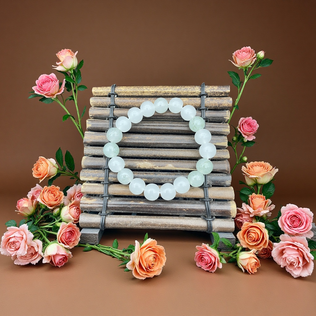 Tianshan Jade bracelet necklace, natural jade jewelry, couple style, fashionable and simple, perfect as a gift for both men and women details Picture