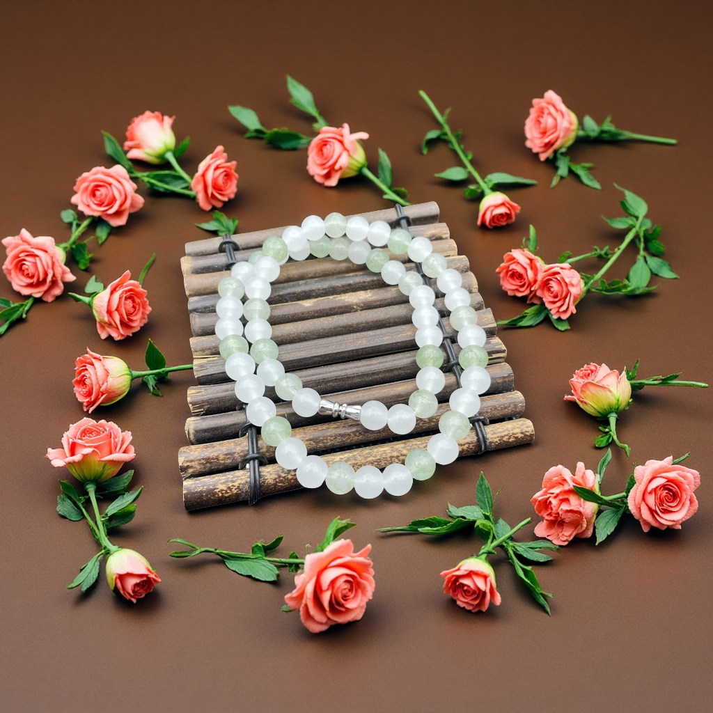 Tianshan Jade bracelet necklace, natural jade jewelry, couple style, fashionable and simple, perfect as a gift for both men and women