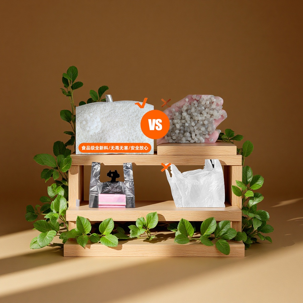 Customized food bags, plastic bags printed with supermarket logos, shopping takeout hand-held vest bags, food-grade packaging bags, plastic packaging Specification image