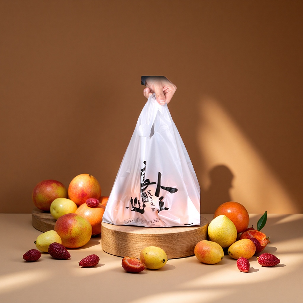 定制LOGO可降解塑料袋超市外卖打包食品药店水果广告包装塑料手提袋