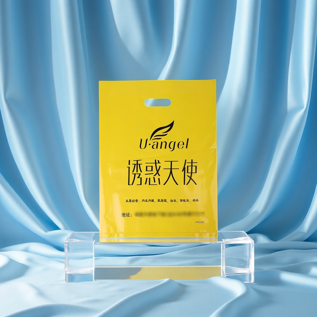 Four-finger bags, plastic handbags, clothing, gifts, cosmetics, flat-mouth packaging bags, hospital optical stores, shopping bags, plastic packaging bags Application Scenario