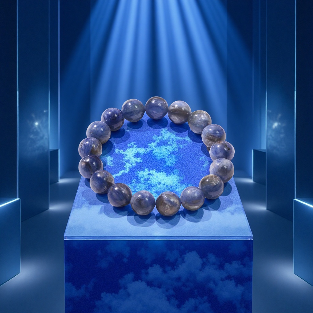 梵高蓝晶石饰品天然宝石手链项链情侣款时尚个性送礼品详情图4