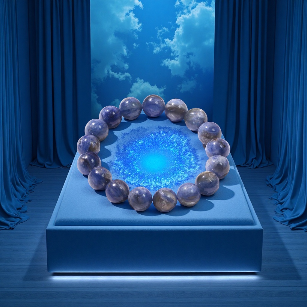 梵高蓝晶石饰品天然宝石手链项链情侣款时尚个性送礼品详情图3