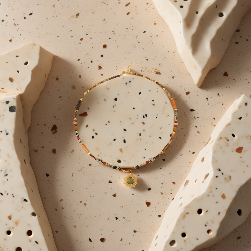 长款简约毛衣链摩洛哥风格天然石材质女项链时尚百搭配饰秋冬款产品图