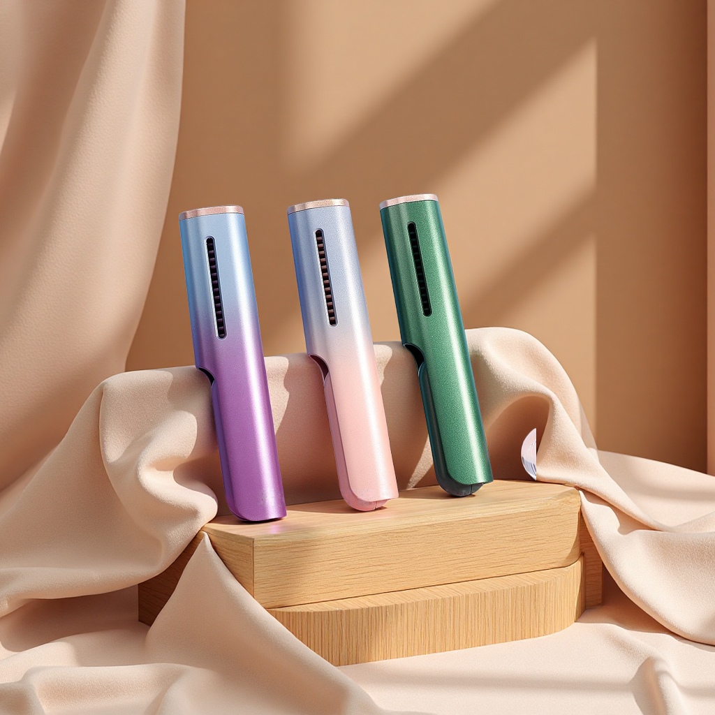 Cross-Border Wireless Lazy Person's Hair Straightening Comb, Mini Portable High Head And Top Dual-Purpose Hair Straightening Clip, Hair-Safe Styling Household Appliance Application Scenario