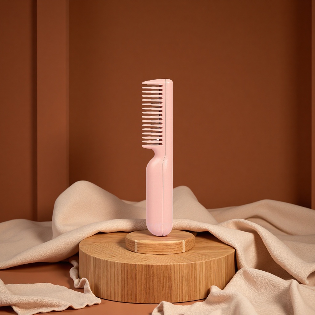 Cross-Border Wireless Lazy Person's Hair Straightening Comb, Mini Portable High Head And Top Dual-Purpose Hair Straightening Clip, Hair-Safe Styling Household Appliance Item Picture