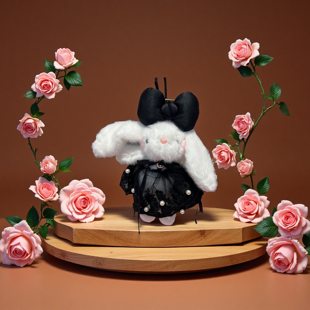 黑色裙子毛绒玩具小兔可爱布娃娃儿童玩偶软萌礼物送女生生日新款113227655