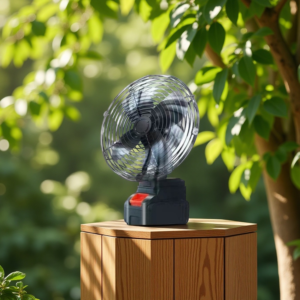 便携式无线锂电摇头风扇大功率户外家用电动风扇车载便携风扇两季适用