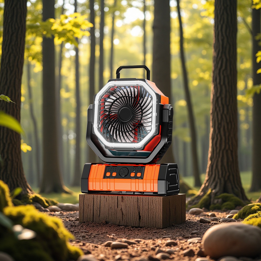 户外露营多功能风扇大容量长续航便携悬挂帐篷LED照明家用电器细节图