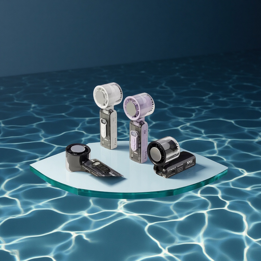 跨境爆款FC-08手持风扇迷你制冷冰敷便携静音充电长续航家用两季电器