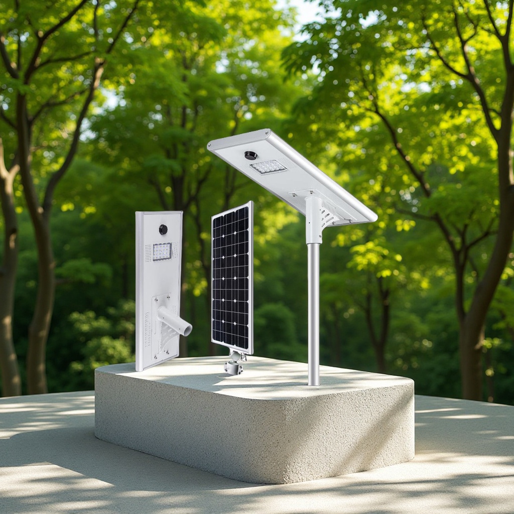 Solar Light integrated aluminum alloy solar street lamp, outdoor waterproof new rural road lighting fixture, outdoor lighting lamp