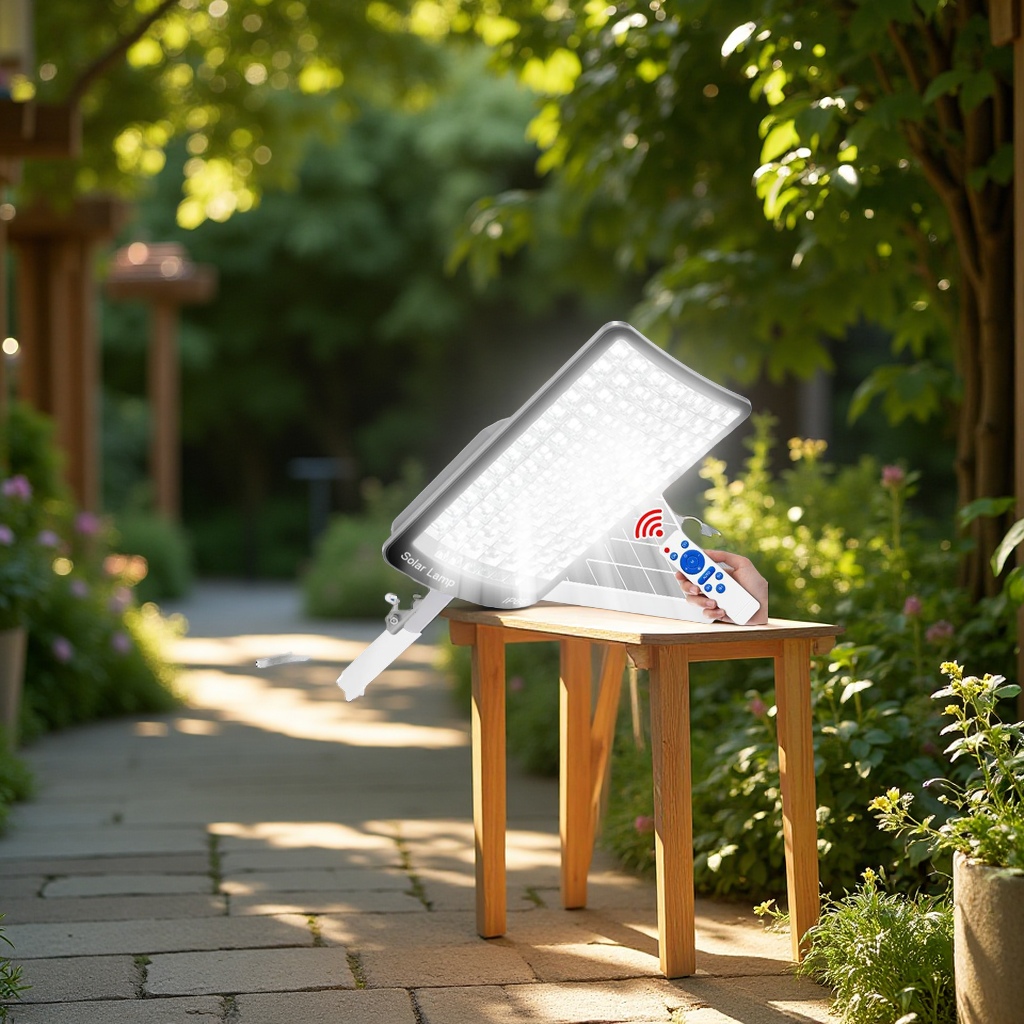 Lámparas solares hogar iluminación automática del patio rural exterior de alta potencia LED impermeable a prueba de rayos luz de calle iluminación exterior details Picture