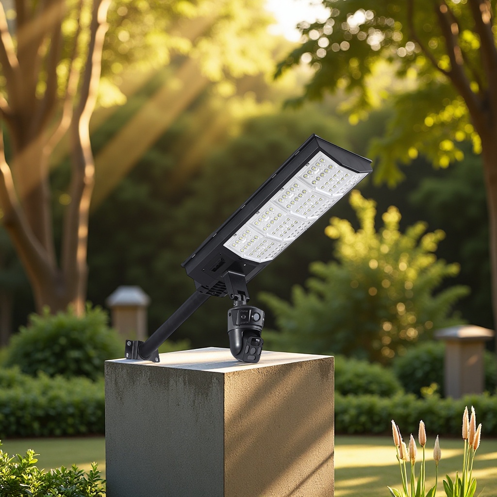 Nueva luz de calle solar al aire libre patio luz 4GWiFi auto monitor jardín iluminación lámpara al aire libre paisaje Specification image