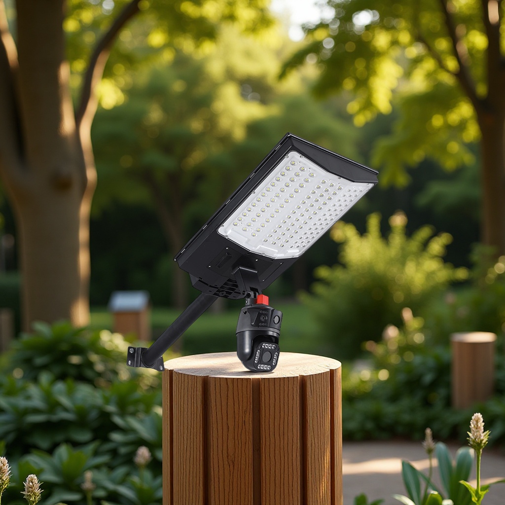 Nueva luz de calle solar al aire libre patio luz 4GWiFi auto monitor jardín iluminación lámpara al aire libre paisaje Application Scenario
