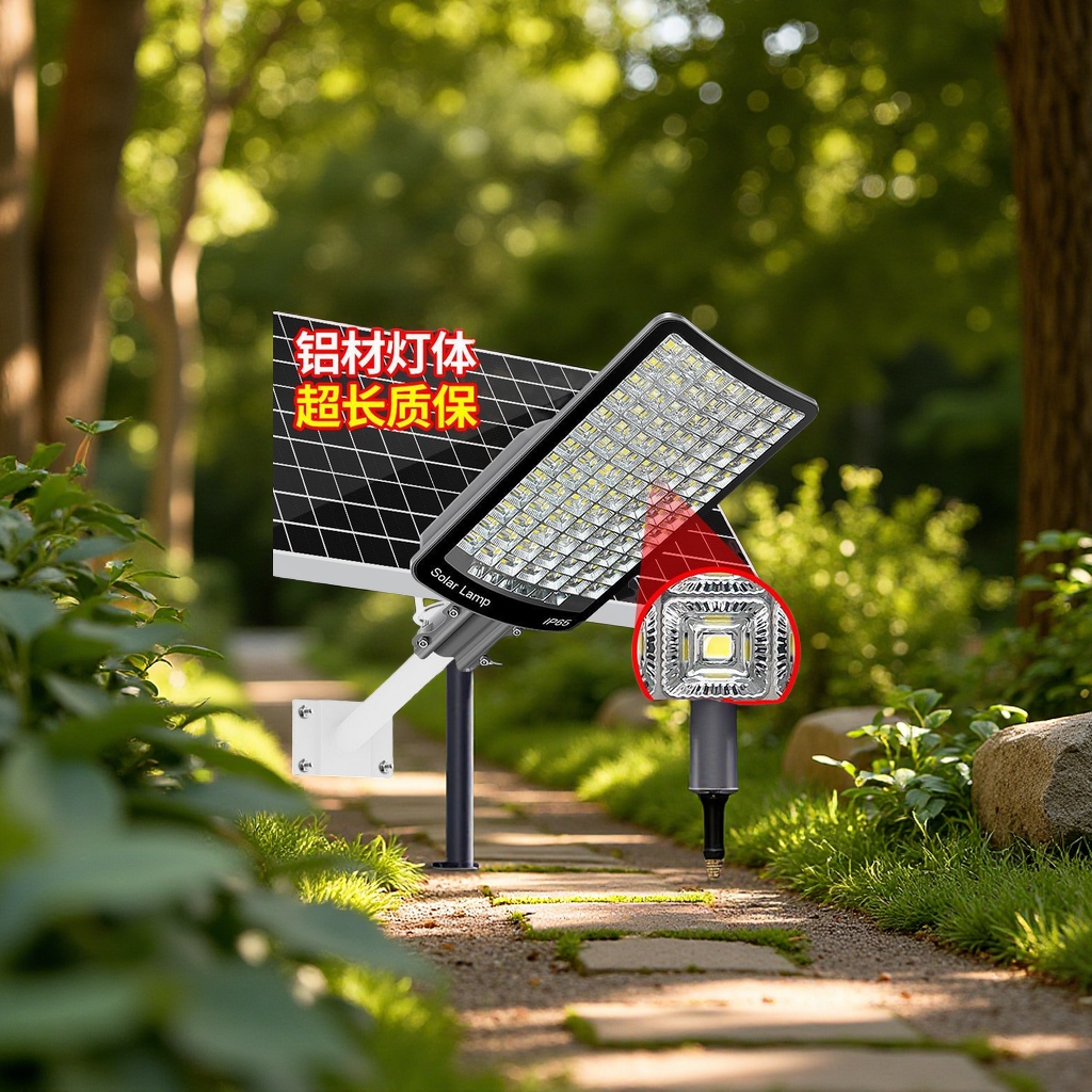 Lámparas solares hogar iluminación automática del patio rural exterior de alta potencia LED impermeable a prueba de rayos luz de calle iluminación exterior Application Scenario
