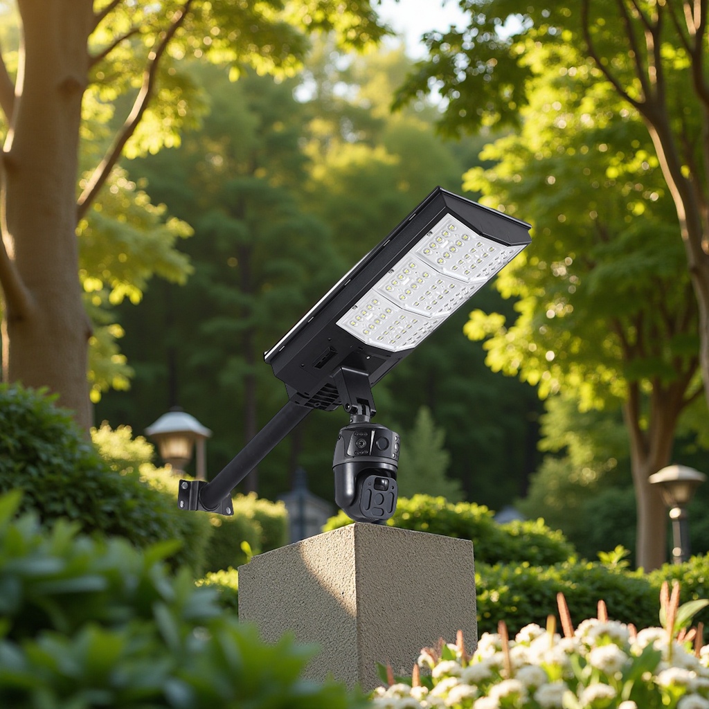 Nueva luz de calle solar al aire libre patio luz 4GWiFi auto monitor jardín iluminación lámpara al aire libre paisaje Item Picture