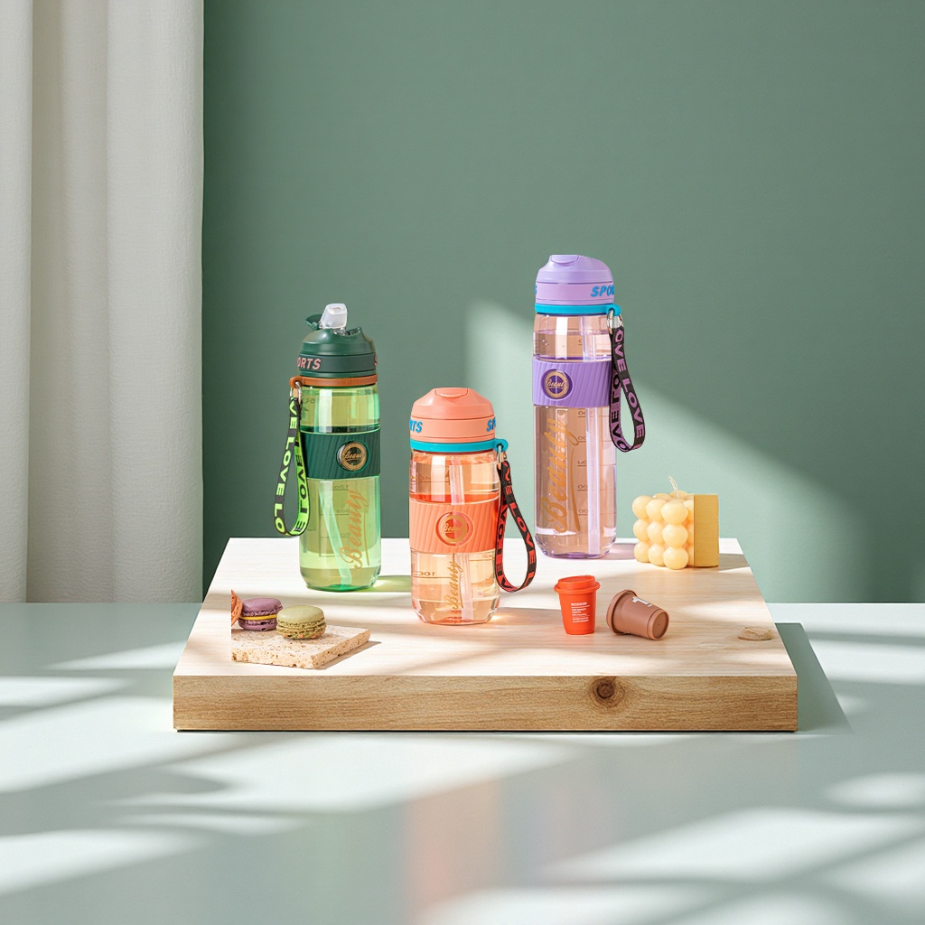 运动水壶夏季学生便携大容量防摔直饮高颜值日用杯具