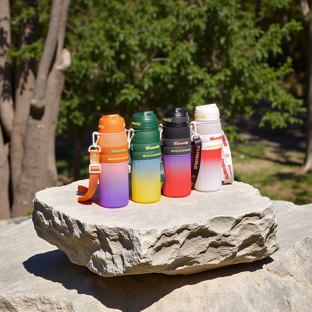 2024夏季新款高颜值渐变色大容量运动水壶男女学生户外便携日用百货杯具