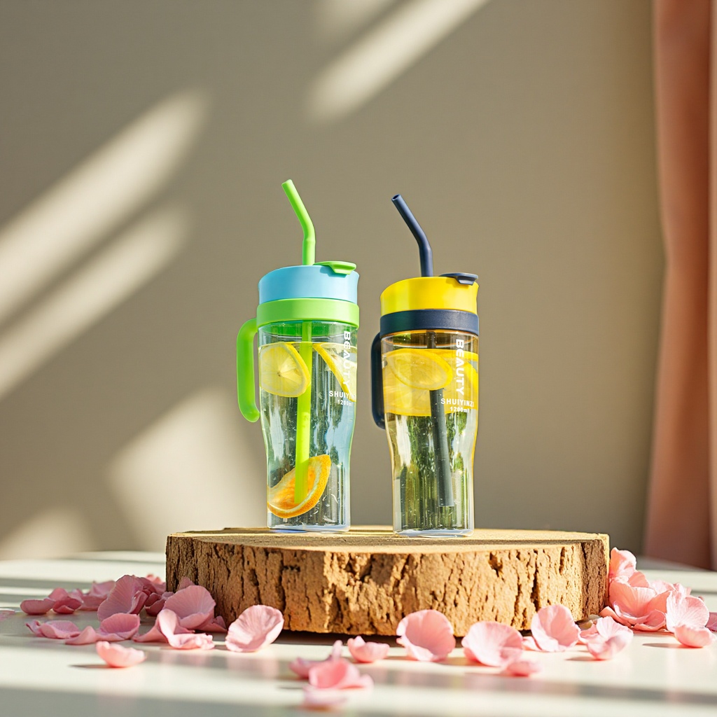 ins风夏季热销大容量便携吸管杯女生高颜值塑料水杯厂家批发日用百货杯具