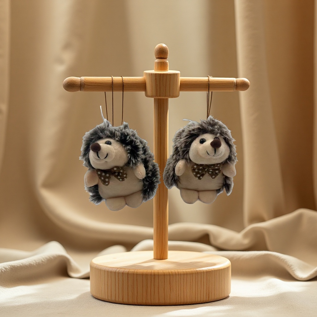 毛绒玩具/玩偶/创意潮流玩具/玩偶挂件/水豚噜噜白底实物图