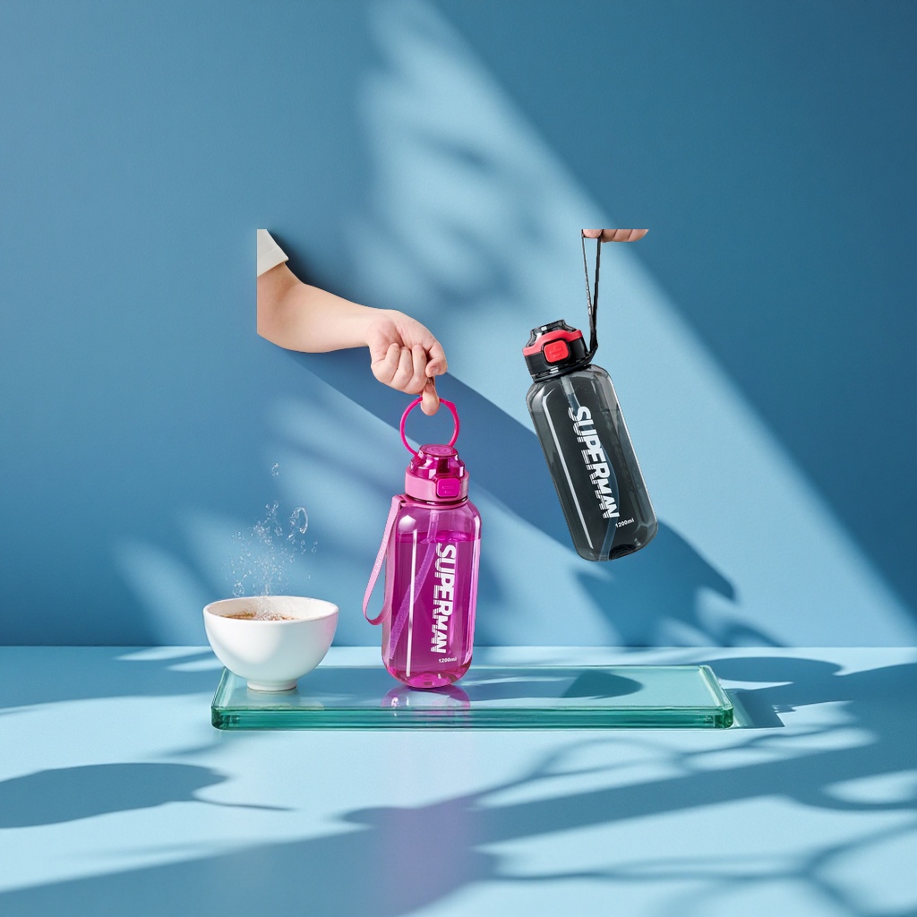 保温杯/运动铝口环扣运动杯/水瓶学生夏天可爱/定制/水壶运动壶白底实物图