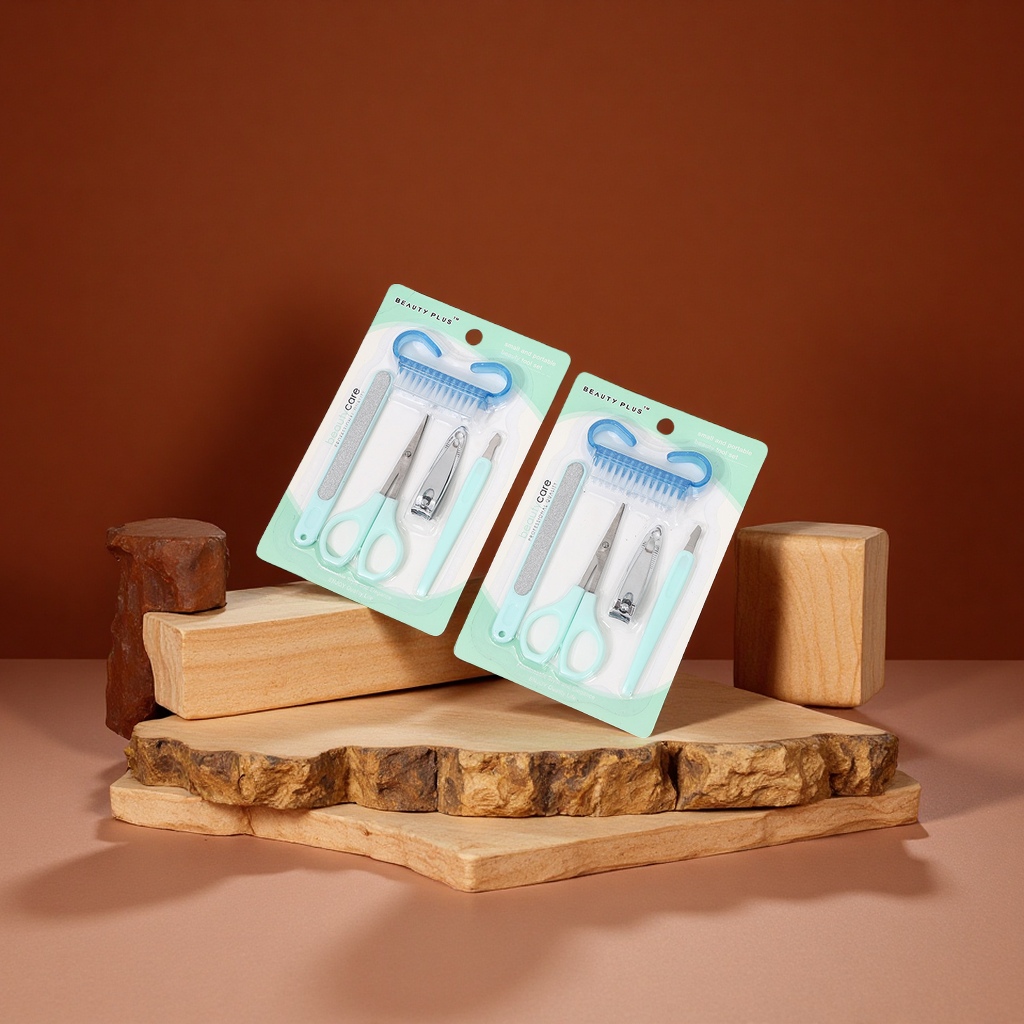 指甲修剪套装美甲工具套装指甲锉眉剪牛角刷指甲钳修甲美容护肤用品