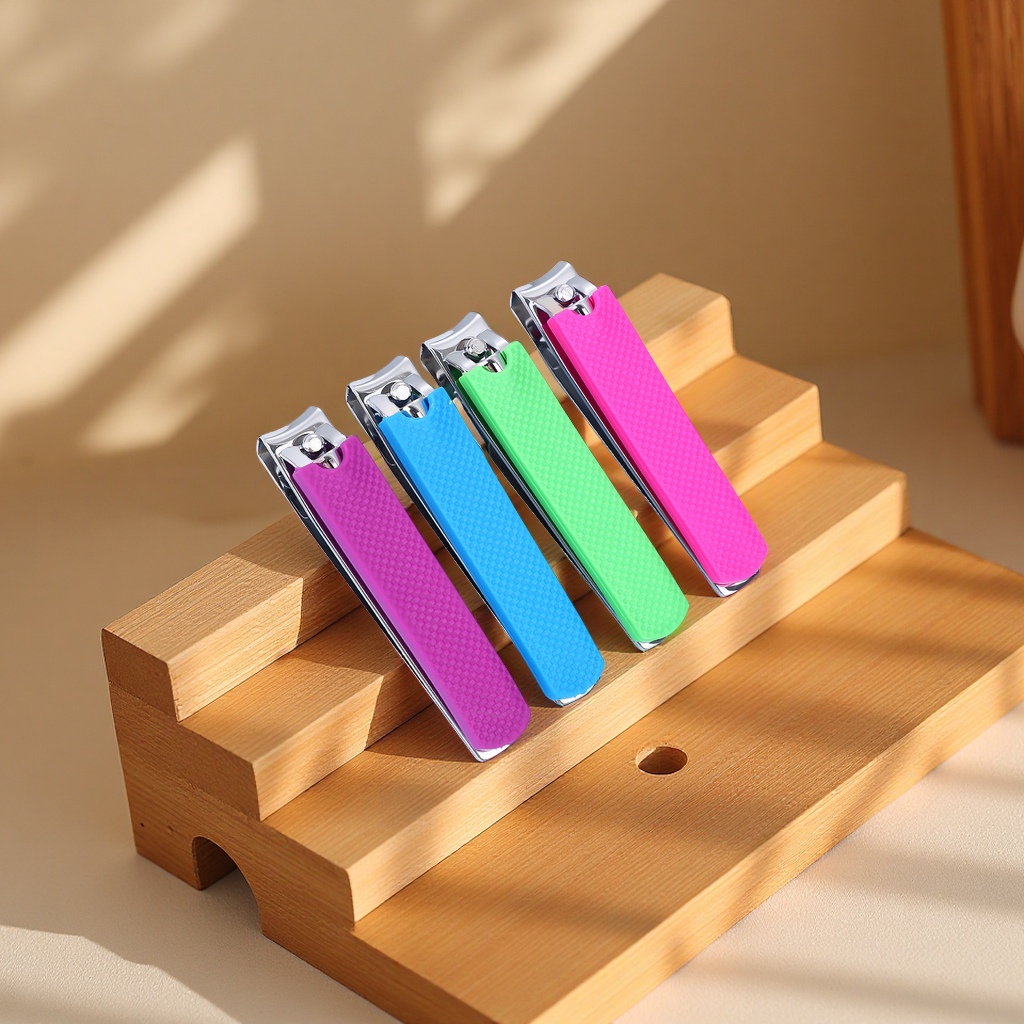 不锈钢硅胶指甲钳单个防飞溅便携修甲剪美容美甲工具独立包装