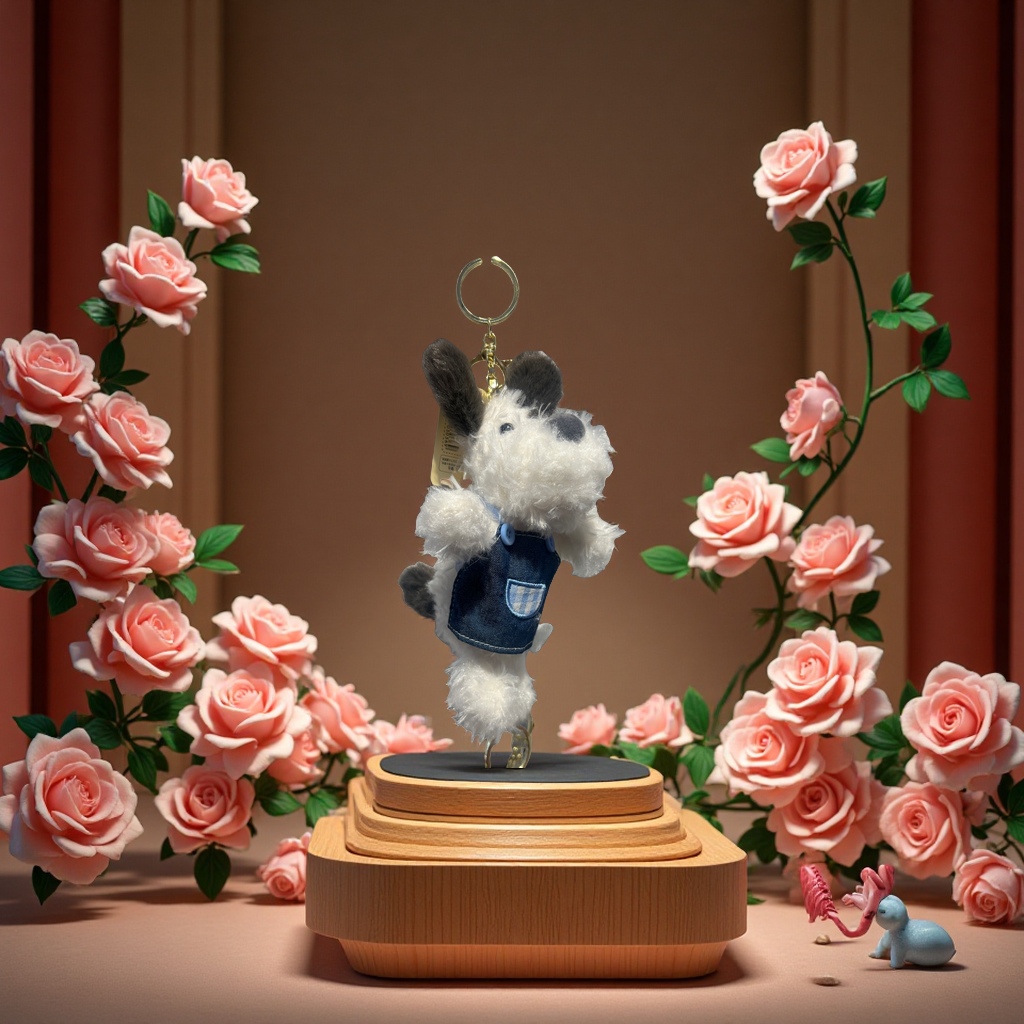 西高地包包挂件可爱毛绒挂饰时尚潮流配件女包装饰品多色任选