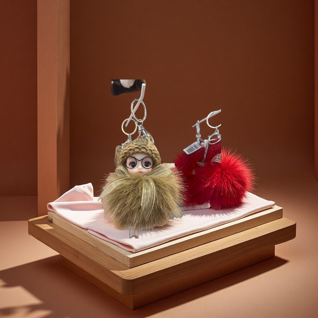 时尚包包挂件眼镜妹妹卡通可爱挂饰配饰潮流女生必备装饰品