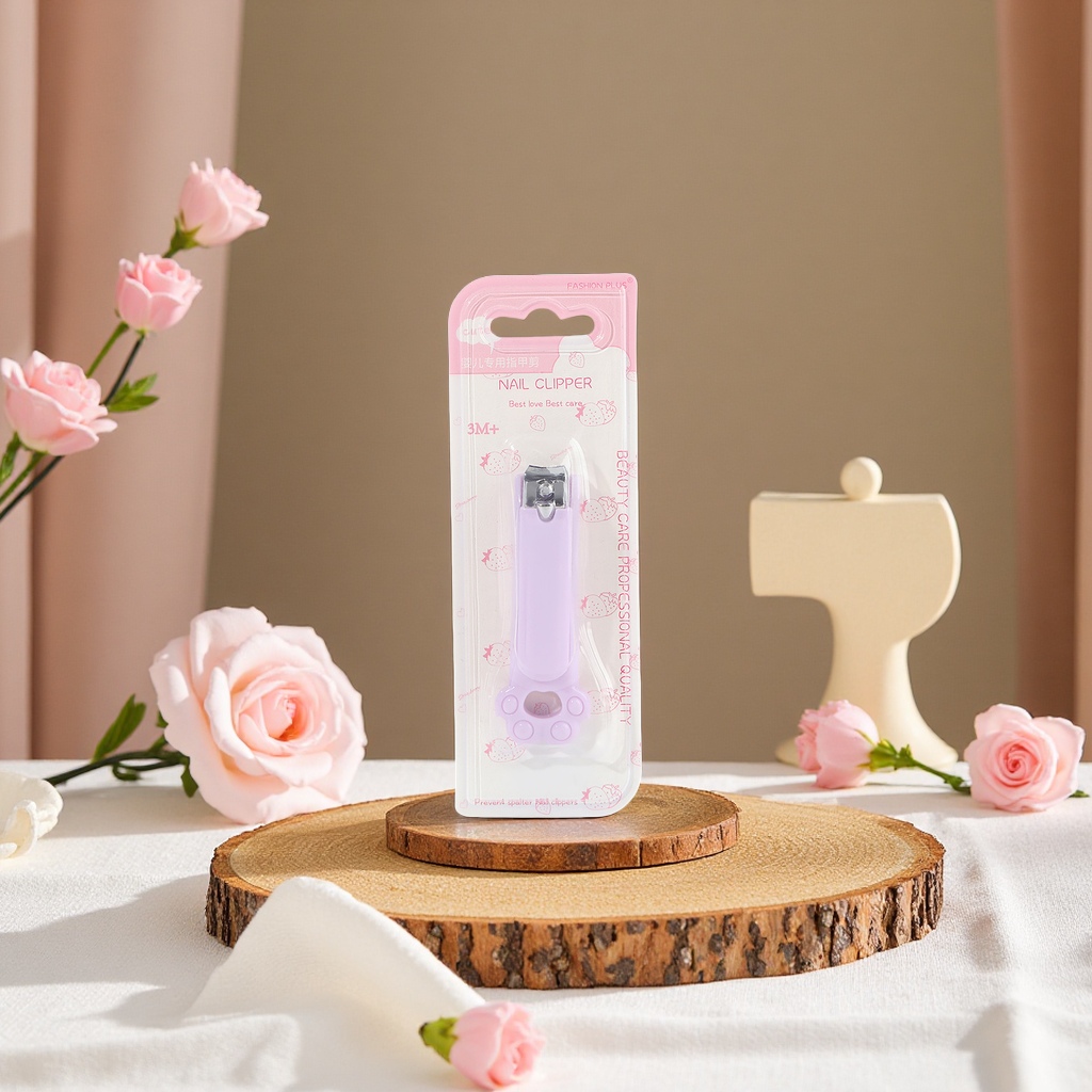 磨甲器/宝宝指甲刀包装盒白底实物图