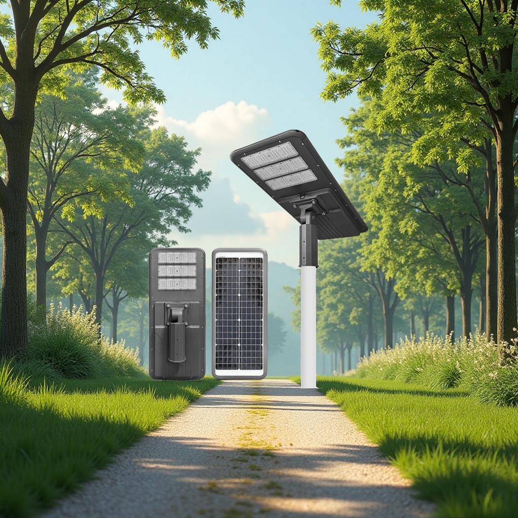 The 2025 new solar street lamp with human body sensing, ultra-bright outdoor high pole, 6 meters, rural lighting fixtures and outdoor lamps