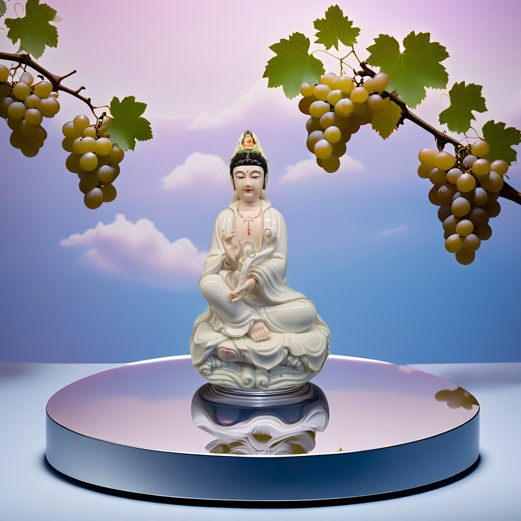 Guanyin statue, A5589, purely handmade. Application Scenario