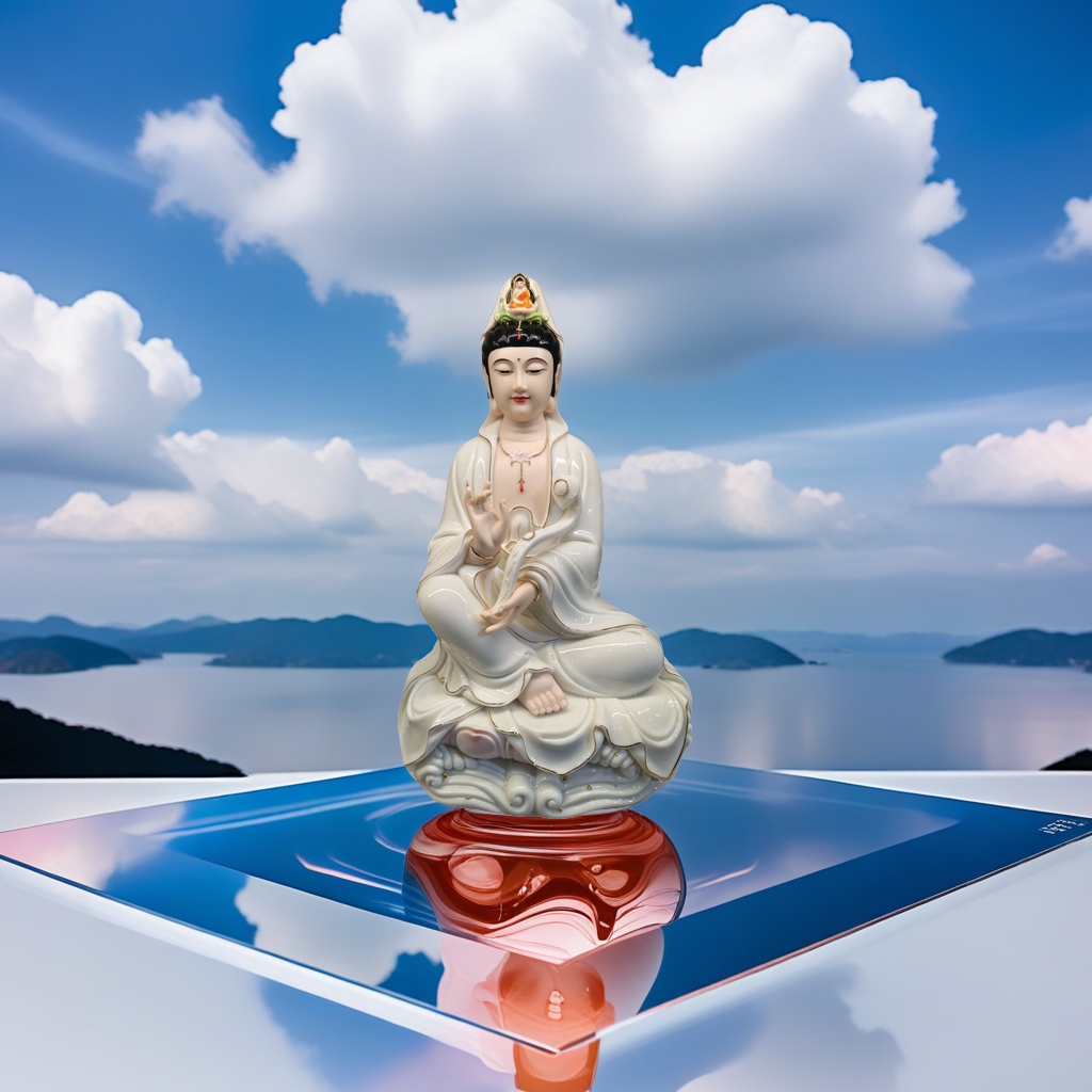 Guanyin statue, A5589, purely handmade. Specification image