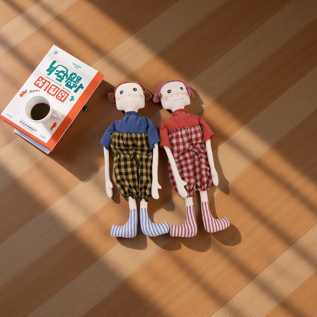 格子衣毛绒玩具可爱布艺抱枕儿童玩偶软萌暖手抱抱抱抱伴手礼品