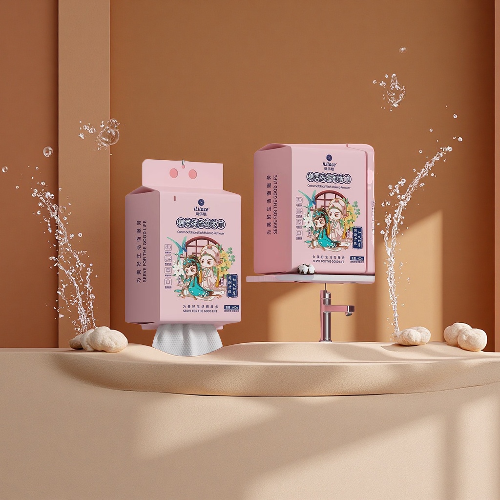 Linglexi Suspended Bottom pull-out cotton Soft thickened Enlarged Facial Cleansing Towel 600g Household Disposable Facial Cleansing Towel at a huge discount Specification image