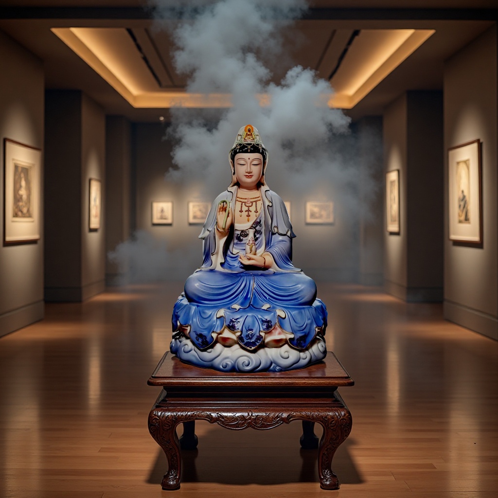 Exquisite Buddha statue, A55988, purely handcrafted. Specification image