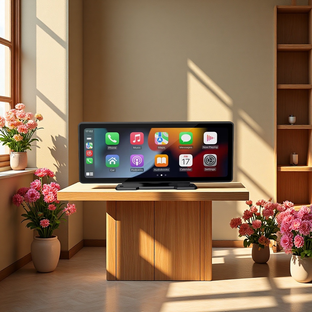 车载CarPlay显示屏高清触控多功能导航倒车影像适配器通用型