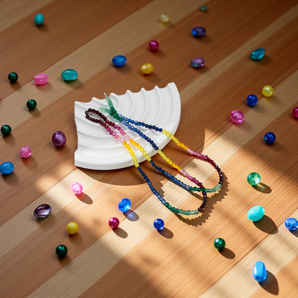 跨境爆款3mm彩色切面玻璃串珠手工DIY半成品配件项链饰品材料