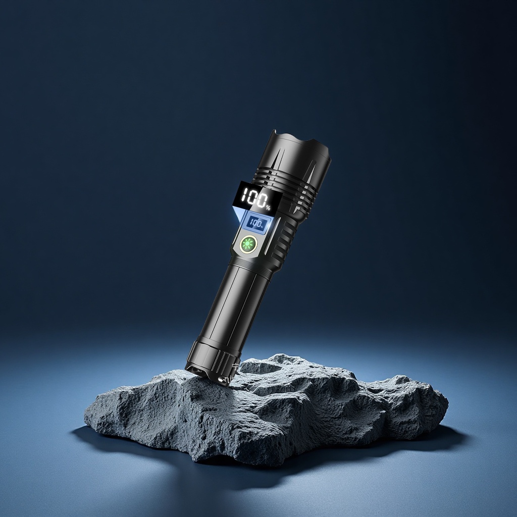 White laser flashlight, strong light, high brightness, long battery life, charging, high-power aluminum alloy laser cannon, long-range lighting fixtures, special laser lamp details Picture