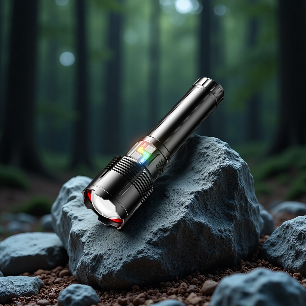 Cross-border high-power aluminum alloy telescopic zoom flashlight, outdoor adventure, long-lasting portable lighting fixture, laser lamp specially designed