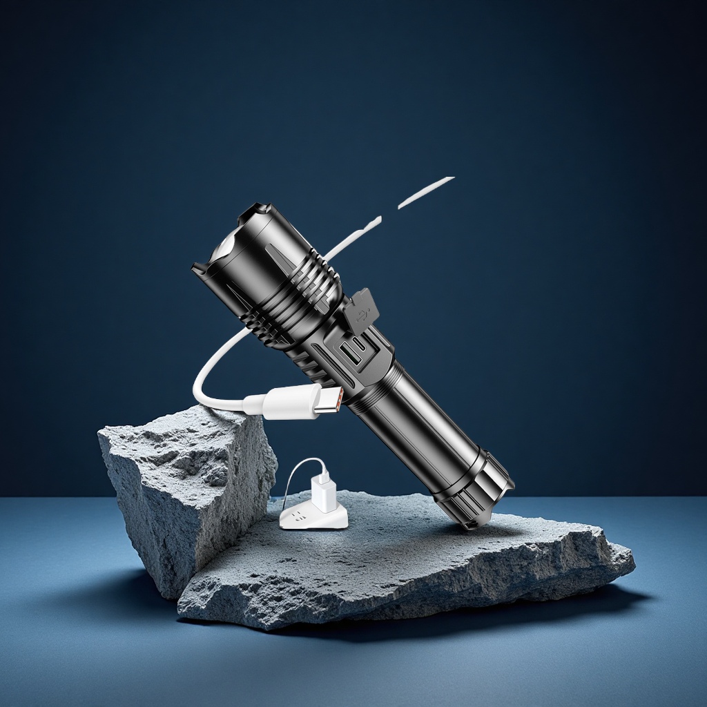 White laser flashlight, strong light, high brightness, long battery life, charging, high-power aluminum alloy laser cannon, long-range lighting fixtures, special laser lamp Application Scenario