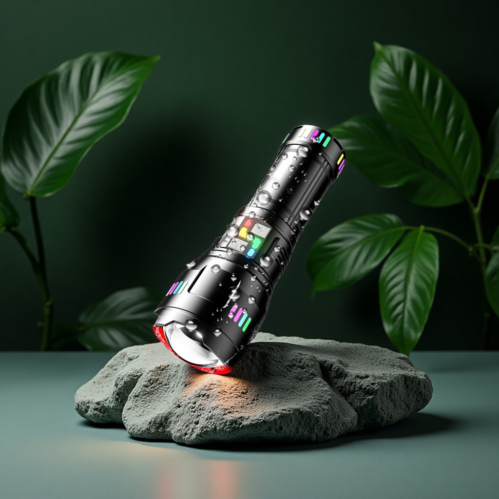 High-power, high-intensity rechargeable flashlight, long-lasting telescopic zoom, high-lumen alloy lamp, new cross-border lighting equipment details Picture
