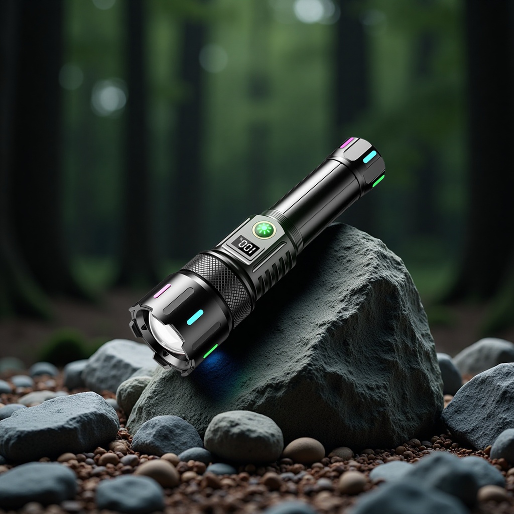 New high-intensity flashlight, lithium battery charging, high-lumen zoom, alloy, patrol, camping, security, hand-held lighting flashlight, daily necessities