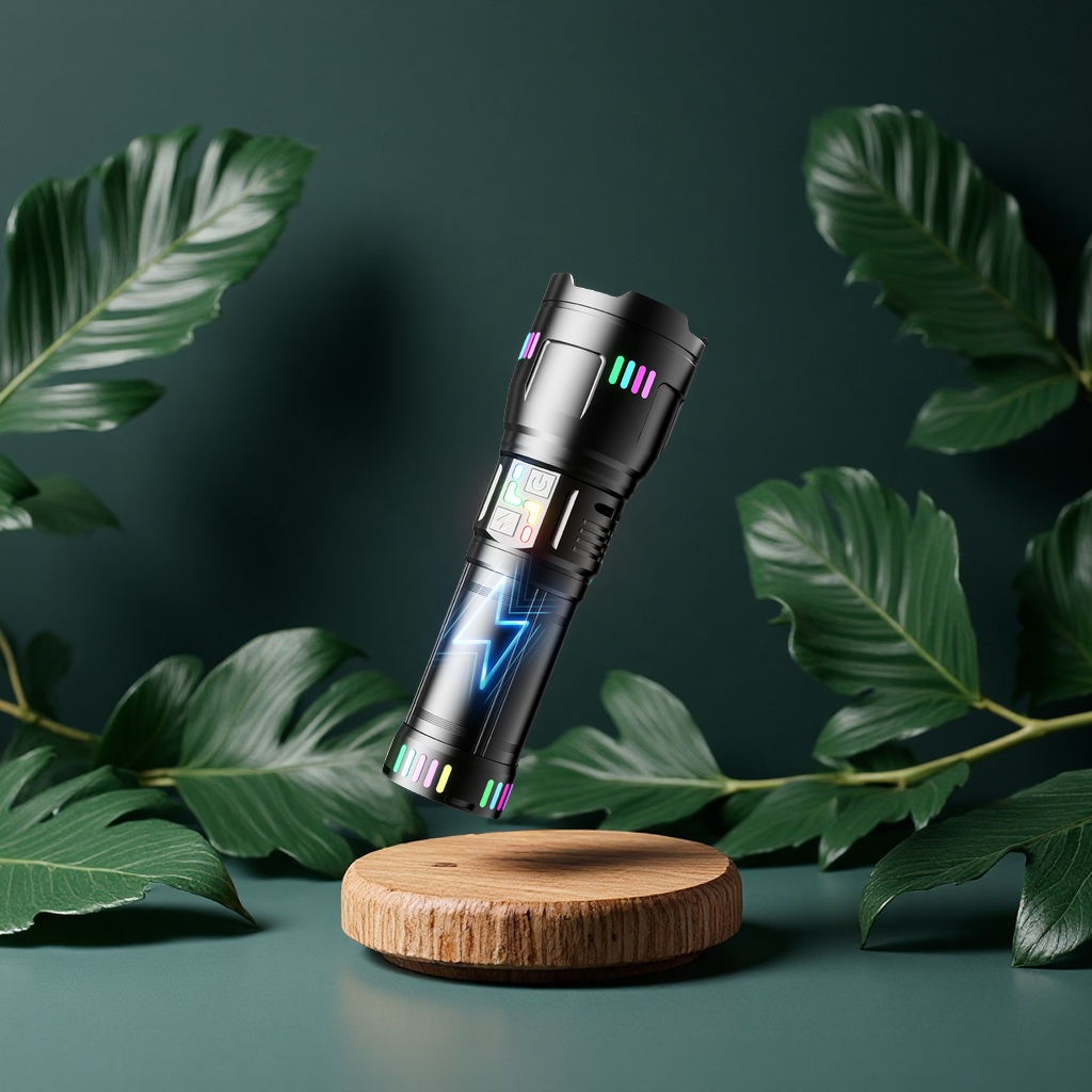 High-power, high-intensity rechargeable flashlight, long-lasting telescopic zoom, high-lumen alloy lamp, new cross-border lighting equipment Specification image