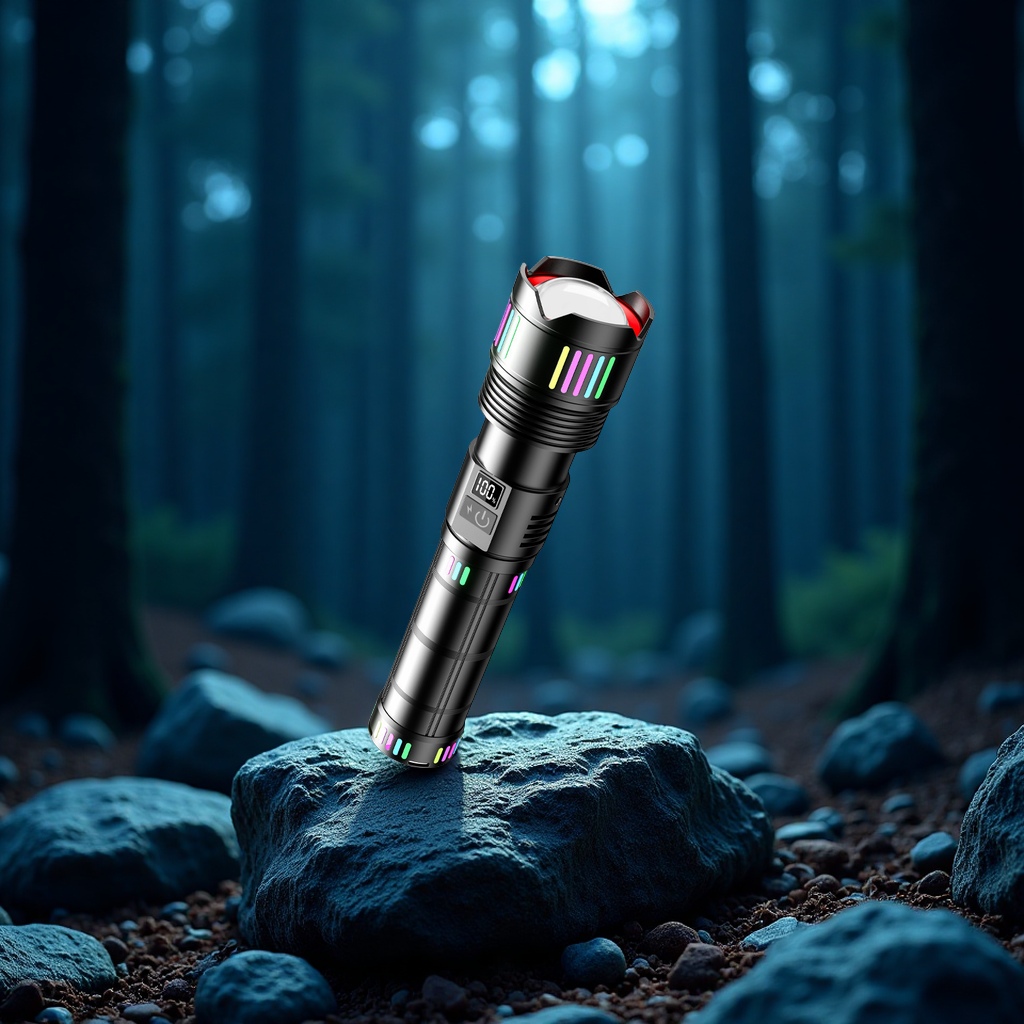 Wholesale of cross-border aluminum alloy flashlights, bright, long-lasting, powerful laser outdoor rechargeable lighting fixtures from the manufacturer Specification image