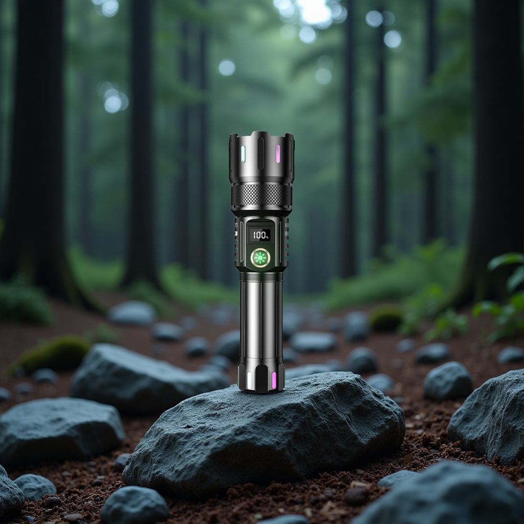 New high-intensity flashlight, lithium battery charging, high-lumen zoom, alloy, patrol, camping, security, hand-held lighting flashlight, daily necessities Specification image